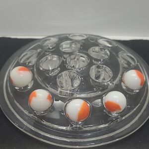 Uranium Marbles White with Orange Patches